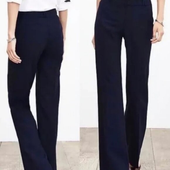 NWT Banana Republic Navy Wool Jackson Curvy Fit Trouser Size 4 - Picture 1 of 11